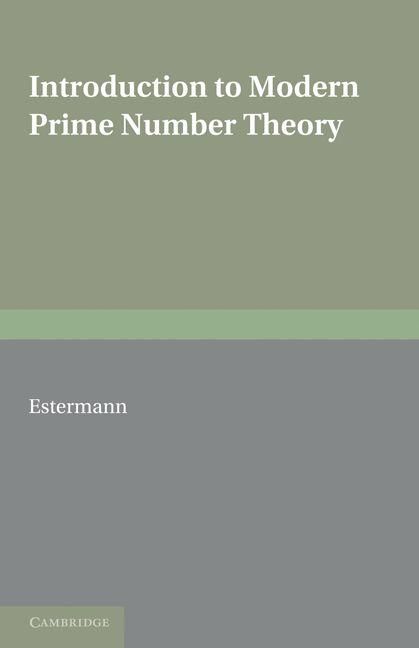Produktbild: Introduction to Modern Prime Number Theory