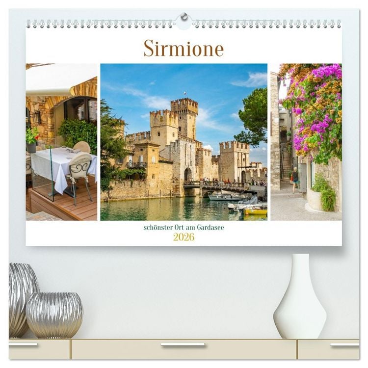 Produktbild: Sirmione - sch&ouml;nster Ort am Gardasee (hochwertiger Premium Wandkalender 2026 DIN A2 quer), Kunstdruck in Hochglanz