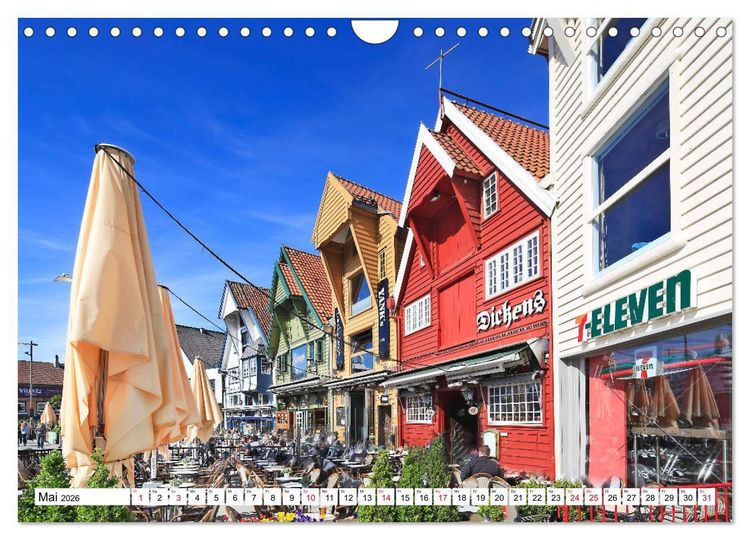 Produktbild: Sommer in Stavanger vom Frankfurter Taxifahrer Petrus Bodenstaff (Wandkalender 2026 DIN A4 quer), CALVENDO Monatskalender