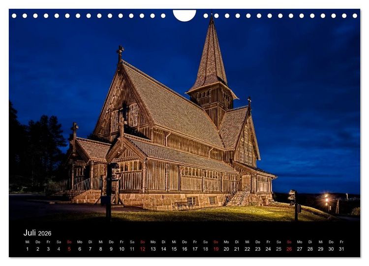 Produktbild: N&auml;chtliche St&auml;dte (Wandkalender 2026 DIN A4 quer), CALVENDO Monatskalender