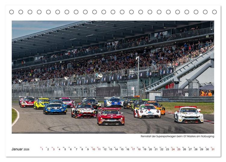 Produktbild: Wilde Mustangs am N&uuml;rburgring (Tischkalender 2026 DIN A5 quer), CALVENDO Monatskalender
