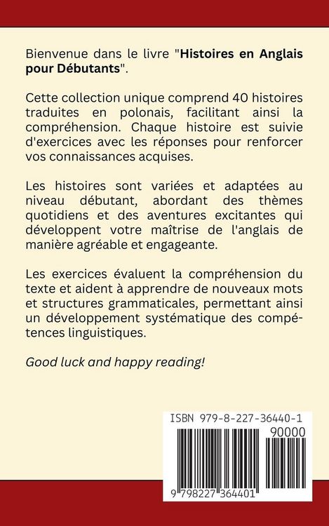 Produktbild: Histoires en Anglais pour D&eacute;butants