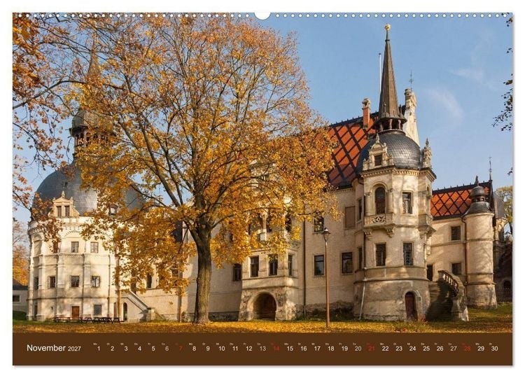 Produktbild: Sachsens Schl&ouml;sser und Burgen (hochwertiger Premium Wandkalender 2027 DIN A2 quer), Kunstdruck in Hochglanz