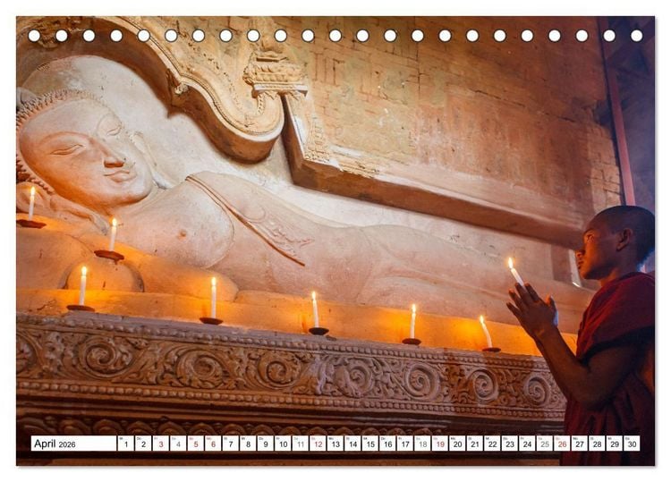 Produktbild: Wunderbares Myanmar (Tischkalender 2026 DIN A5 quer), CALVENDO Monatskalender
