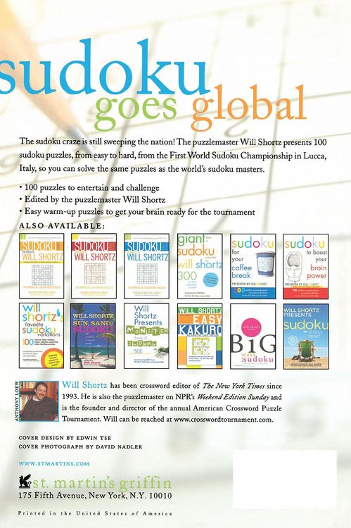 Produktbild: Will Shortz Presents the First World Sudoku Championship