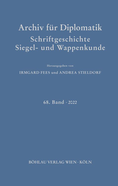 Produktbild: Archiv f&uuml;r Diplomatik, Schriftgeschichte, Siegel- und Wappenkunde