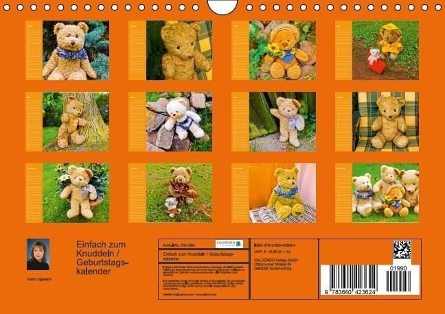 Produktbild: Einfach zum Knuddeln / Geburtstagskalender (Wandkalender immerw&auml;hrend DIN A4 quer)
