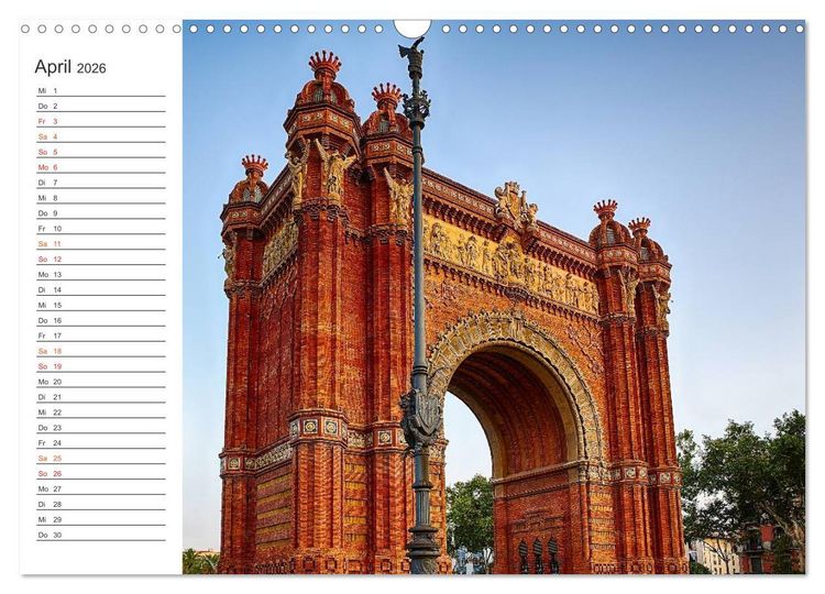 Produktbild: Metropole Barcelona (Wandkalender 2026 DIN A3 quer), CALVENDO Monatskalender