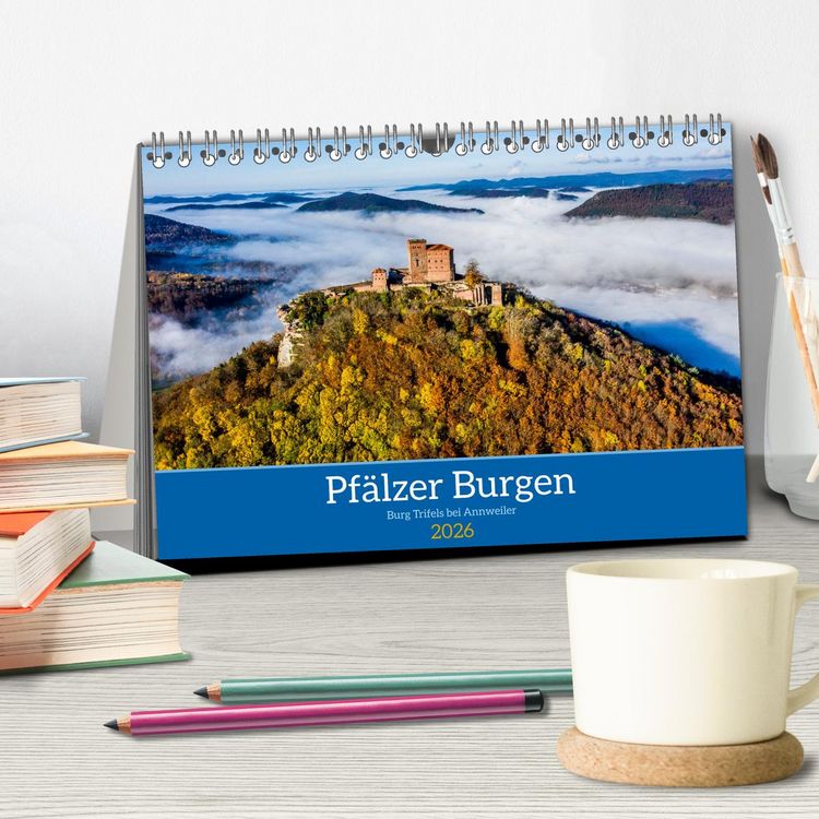 Produktbild: Pf&auml;lzer Burgen (Tischkalender 2026 DIN A5 quer), CALVENDO Monatskalender