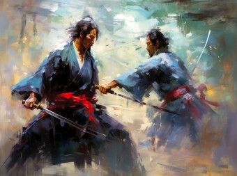 Produktbild: CALVENDO Puzzle Kampftraining zweier Samurai | 2000 Teile Lege-Gr&ouml;&szlig;e 90x67cm Foto-Puzzle f&uuml;r gl&uuml;ckliche Stunden