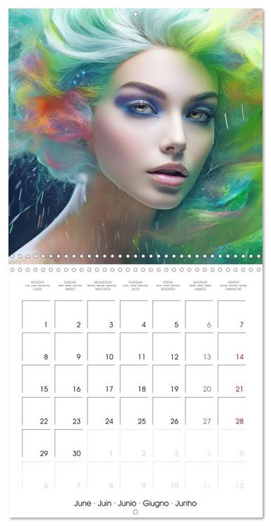 Produktbild: Fascination artful hair (Wall Calendar 2026 12 &times; 12 Inch) CALVENDO 12 Month Wall Calendar