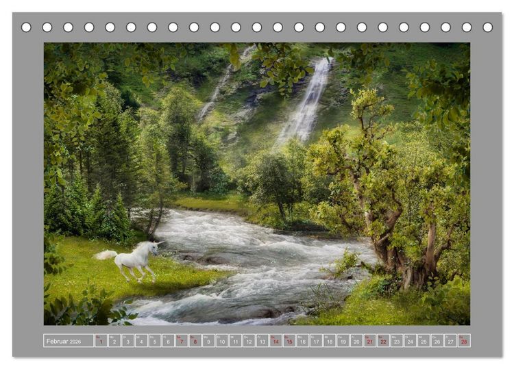 Produktbild: Zeit der Einh&ouml;rner (Tischkalender 2026 DIN A5 quer), CALVENDO Monatskalender