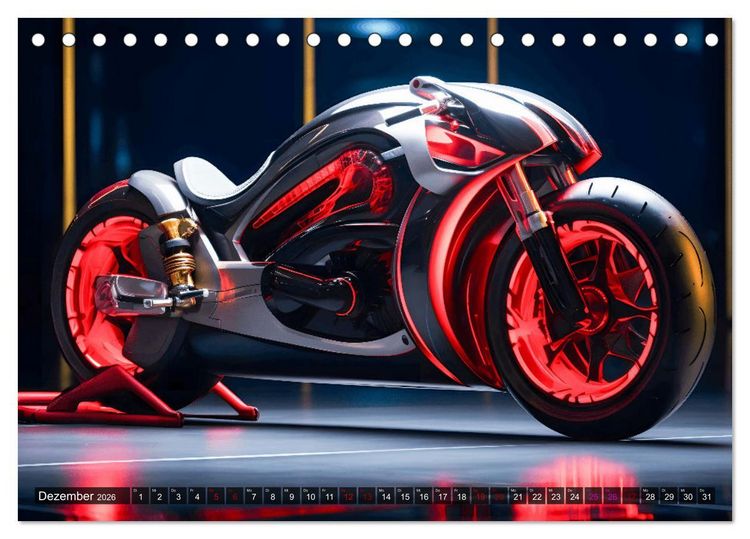 Produktbild: Dream Bikes - Motorr&auml;der aus der Zukunft (Tischkalender 2026 DIN A5 quer), CALVENDO Monatskalender