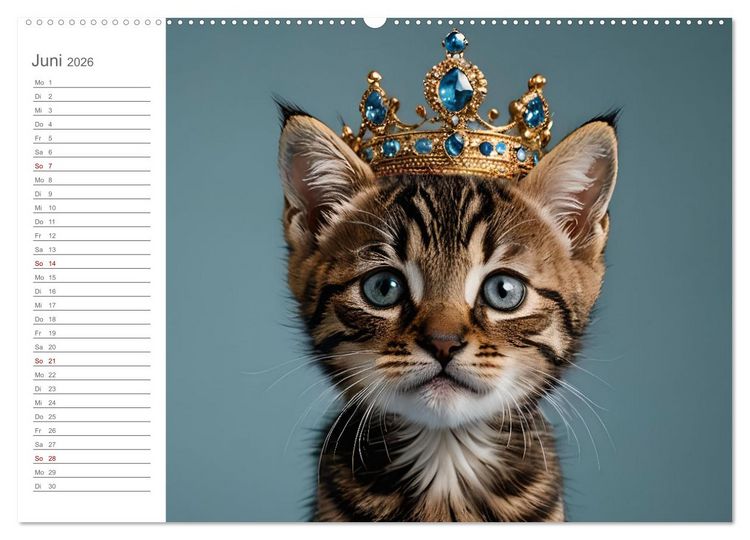 Produktbild: Herzensk&ouml;nige - KI Geburtstagskalender f&uuml;r unsere Bediensteten (hochwertiger Premium Wandkalender 2026 DIN A2 quer), Kunstdruck in Hochglanz