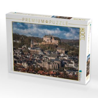 Produktbild: CALVENDO Puzzle Marburg an der Lahn, Blick vom Rabenstein auf die Altstadt | 1000 Teile Lege-Gr&ouml;&szlig;e 64x48cm Foto-Puzzle f&uuml;r gl&uuml;ckliche Stunden