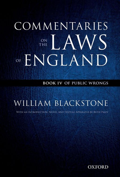 Produktbild: The Oxford Edition of Blackstone's: Commentaries on the Laws of England
