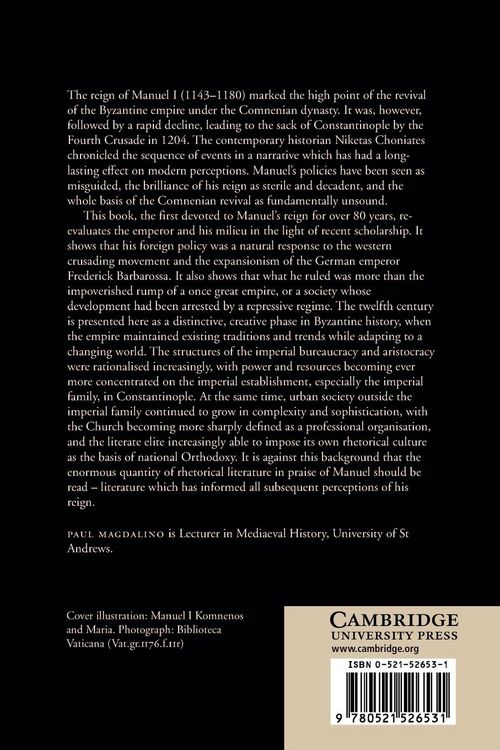 Produktbild: The Empire of Manuel I Komnenos, 1143 1180