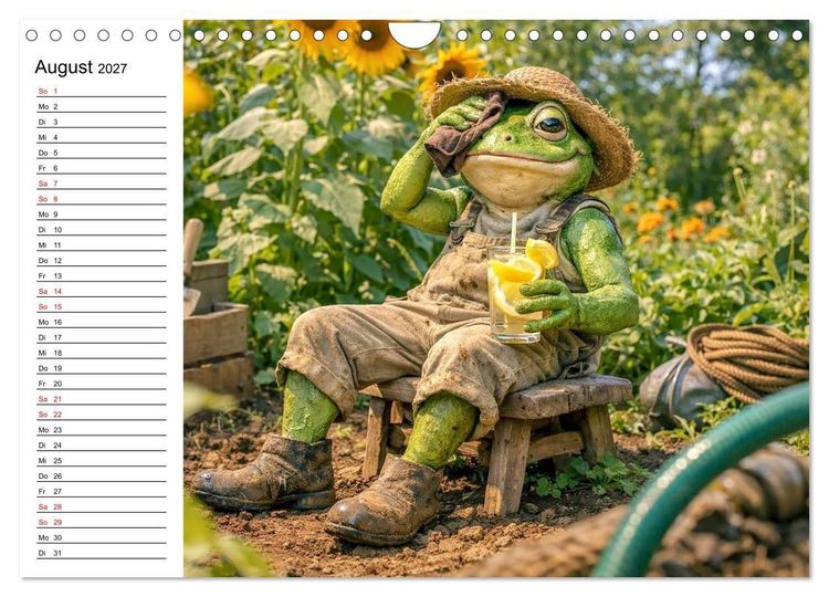 Produktbild: Frosch im Garten (Wandkalender 2027 DIN A4 quer), CALVENDO Monatskalender