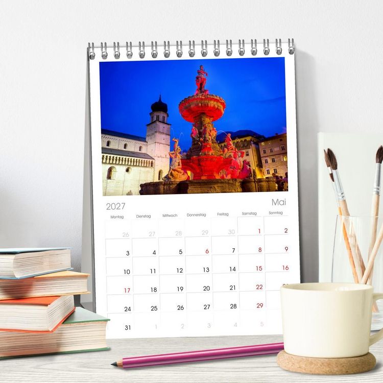 Produktbild: Tischplaner 2027 - Trient - Hauptstadt des Trentino (A5 Tischkalender zum Aufstellen) CALVENDO