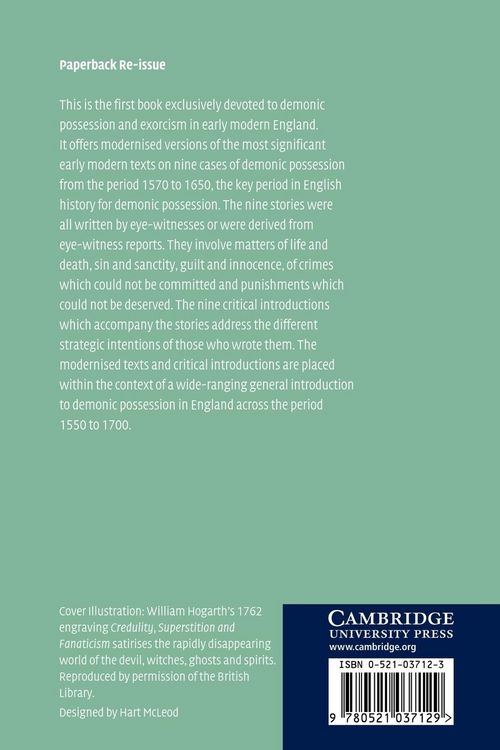 Produktbild: Demonic Possession and Exorcism in Early Modern England