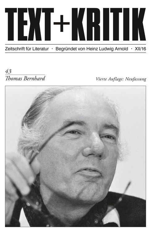 Produktbild: TEXT+KRITIK 43 - Thomas Bernhard