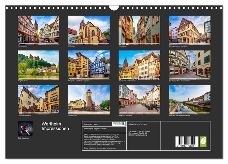 Produktbild: Wertheim Impressionen (Wandkalender 2026 DIN A3 quer), CALVENDO Monatskalender