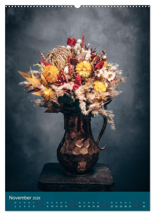 Produktbild: Trockenblumen Bouquet (hochwertiger Premium Wandkalender 2026 DIN A2 hoch), Kunstdruck in Hochglanz