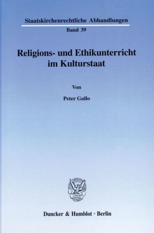 Bild vom Artikel Religions- und Ethikunterricht im Kulturstaat. vom Autor Peter Gullo