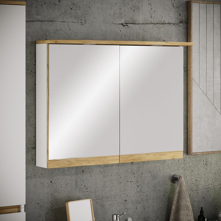 Produktbild: LED Bad Spiegelschrank Steckdose 59x80x23 Cosila