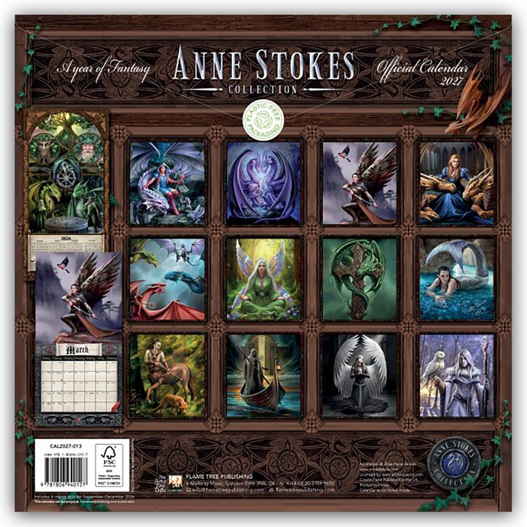 Produktbild: Anne Stokes 2027 &ndash; Original Flame Tree Publishing-Kalender [Kalender]