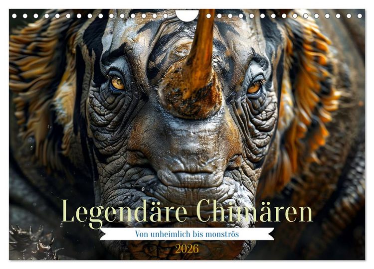 Produktbild: Legend&auml;re Chim&auml;ren - Von unheimlich bis monstr&ouml;s (Wandkalender 2026 DIN A4 quer), CALVENDO Monatskalender