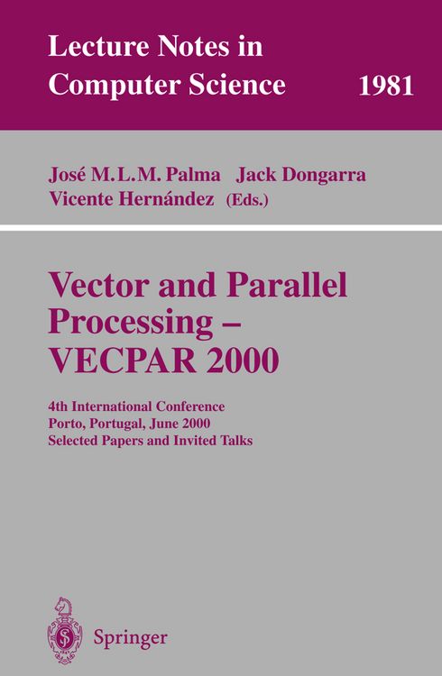 Produktbild: Vector and Parallel Processing - VECPAR 2000