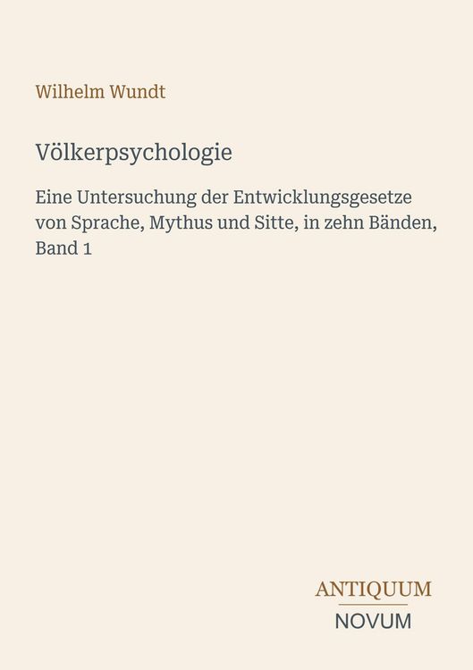 Produktbild: V&ouml;lkerpsychologie