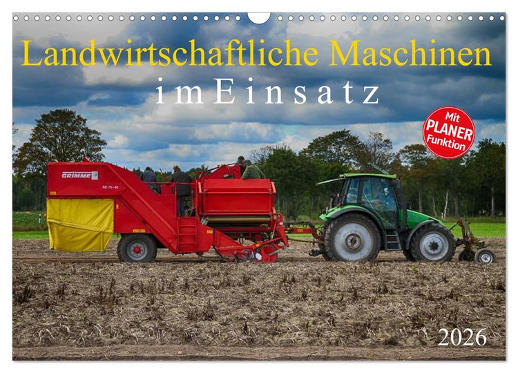 Produktbild: Landwirtschaftliche Maschinen im Einsatz (Wandkalender 2026 DIN A3 quer), CALVENDO Monatskalender