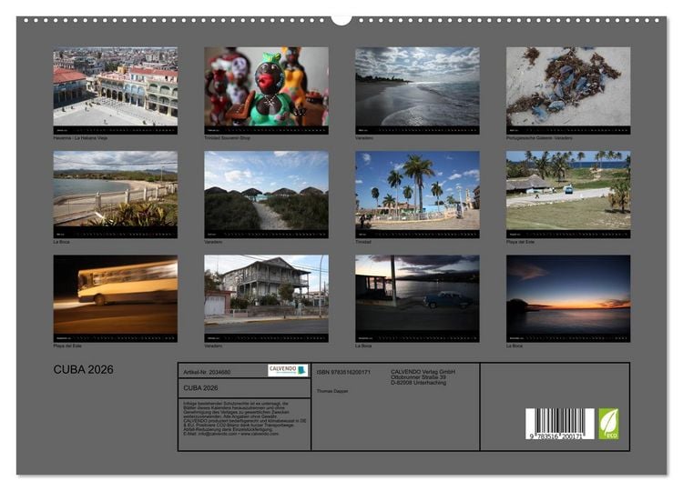 Produktbild: CUBA 2026 (hochwertiger Premium Wandkalender 2026 DIN A2 quer), Kunstdruck in Hochglanz