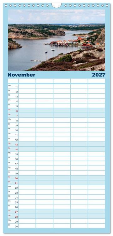 Produktbild: Familienplaner 2027 - Wundervolles Schweden mit 5 Spalten (Wandkalender, 21 x 45 cm) CALVENDO