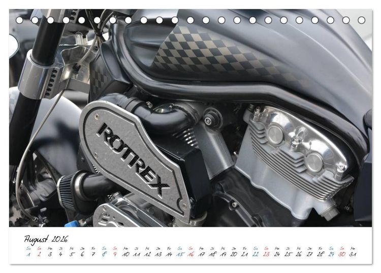 Produktbild: Harley Davidson - Details einer Legende (Tischkalender 2026 DIN A5 quer), CALVENDO Monatskalender
