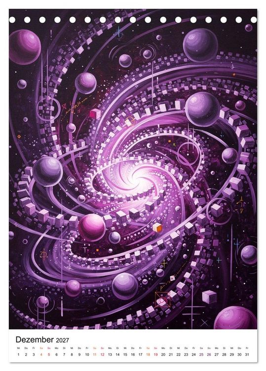Produktbild: Abstracts - Fragmente der Zeit - Auf der Suche nach Menschlichkeit im Datenstrom (Tischkalender 2027 DIN A5 hoch), CALVENDO Monatskalender