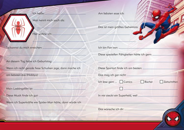 Produktbild: Marvel Spider-Man Freundebuch