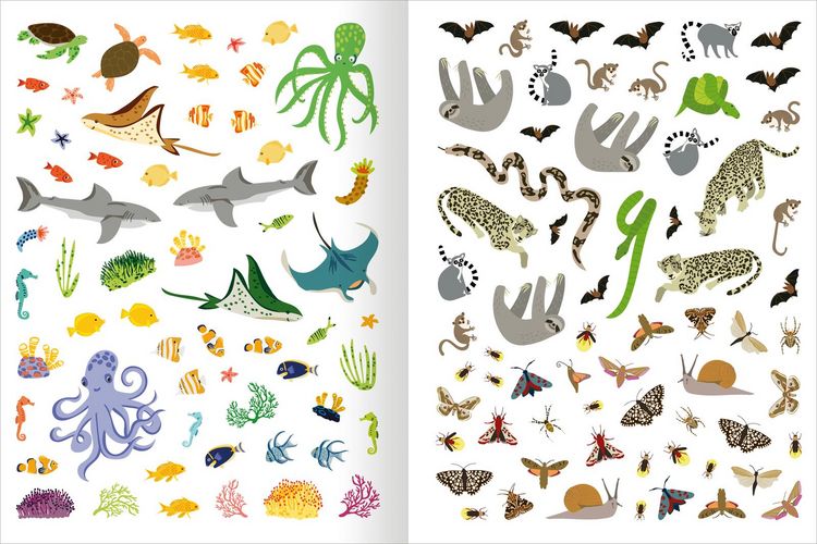 Produktbild: Das superdicke Stickerheft &ndash; Tiere
