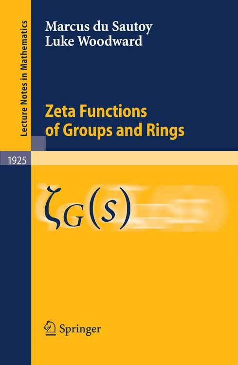 Produktbild: Zeta Functions of Groups and Rings