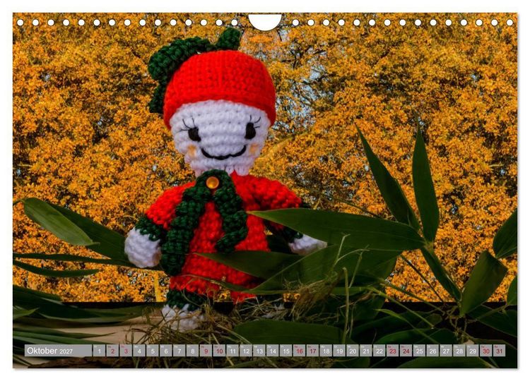 Produktbild: Amigurumi - Die geh&auml;kelte Welt (Wandkalender 2027 DIN A4 quer), CALVENDO Monatskalender