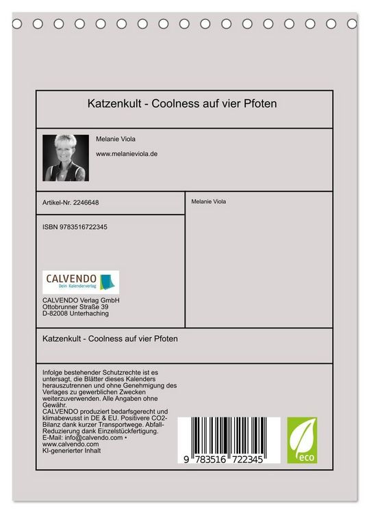 Produktbild: Katzenkult - Coolness auf vier Pfoten (Tischkalender 2026 DIN A5 hoch), CALVENDO Monatskalender