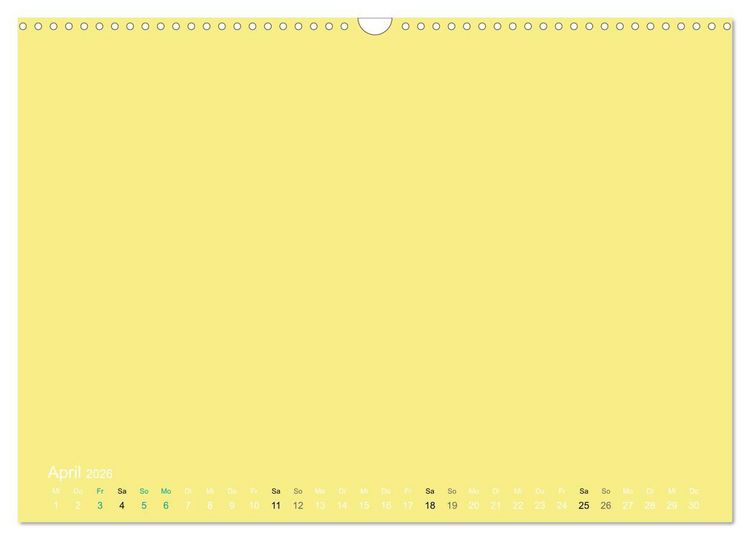 Produktbild: Bastelkalender - Gelb (Wandkalender 2026 DIN A3 quer), CALVENDO Monatskalender