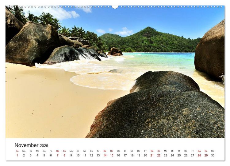 Produktbild: Traumstr&auml;nde der Seychellen (Wandkalender 2026 DIN A2 quer), CALVENDO Monatskalender