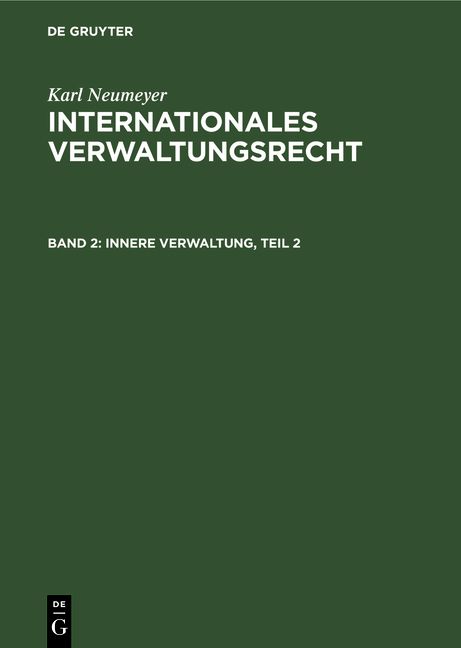 Produktbild: Innere Verwaltung, Teil 2