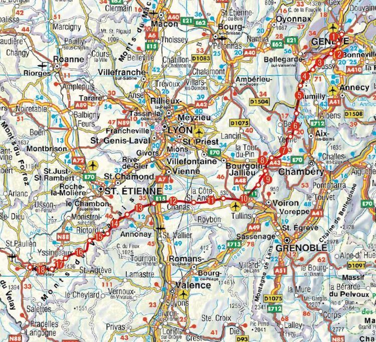 Produktbild: ROTHER Wanderf&uuml;hrer Via Gebennensis