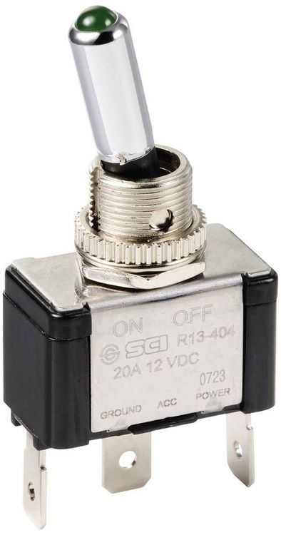 Produktbild: TRU COMPONENTS TC-11193844 Kippschalter 12 V/DC 20A 1 x Aus/Ein rastend 1St.