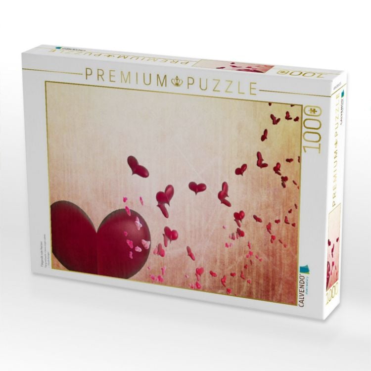 Produktbild: CALVENDO Puzzle Fliegende rote Herzen | 1000 Teile Lege-Gr&ouml;&szlig;e 64x48cm Foto-Puzzle f&uuml;r gl&uuml;ckliche Stunden