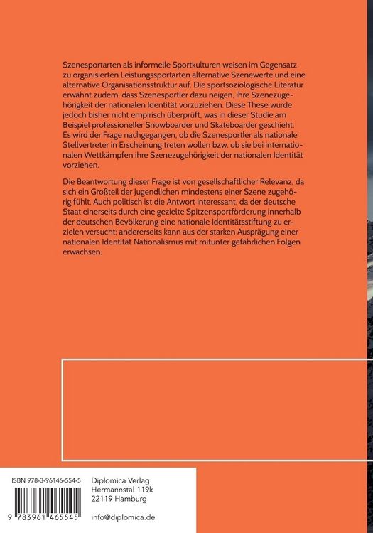 Produktbild: Nationale Identit&auml;t im Szenesport. Ziehen professionelle Snowboarder und Skateboarder ihre Szenezugeh&ouml;rigkeit der nationalen Identit&auml;t vor?